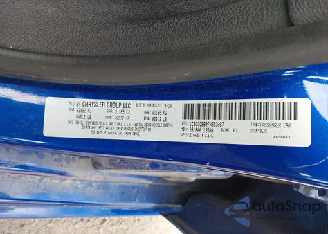 2015 Chrysler 200 S z USA, uszkodzony, nr VIN 1C3CCCBB0FN553087